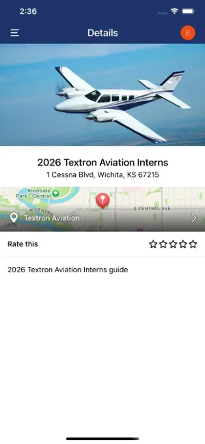 Textron University Relations screenshot 2