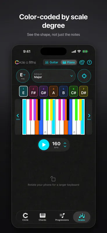 Circle o Fifths: Guitar+Piano screenshot 8 of 10