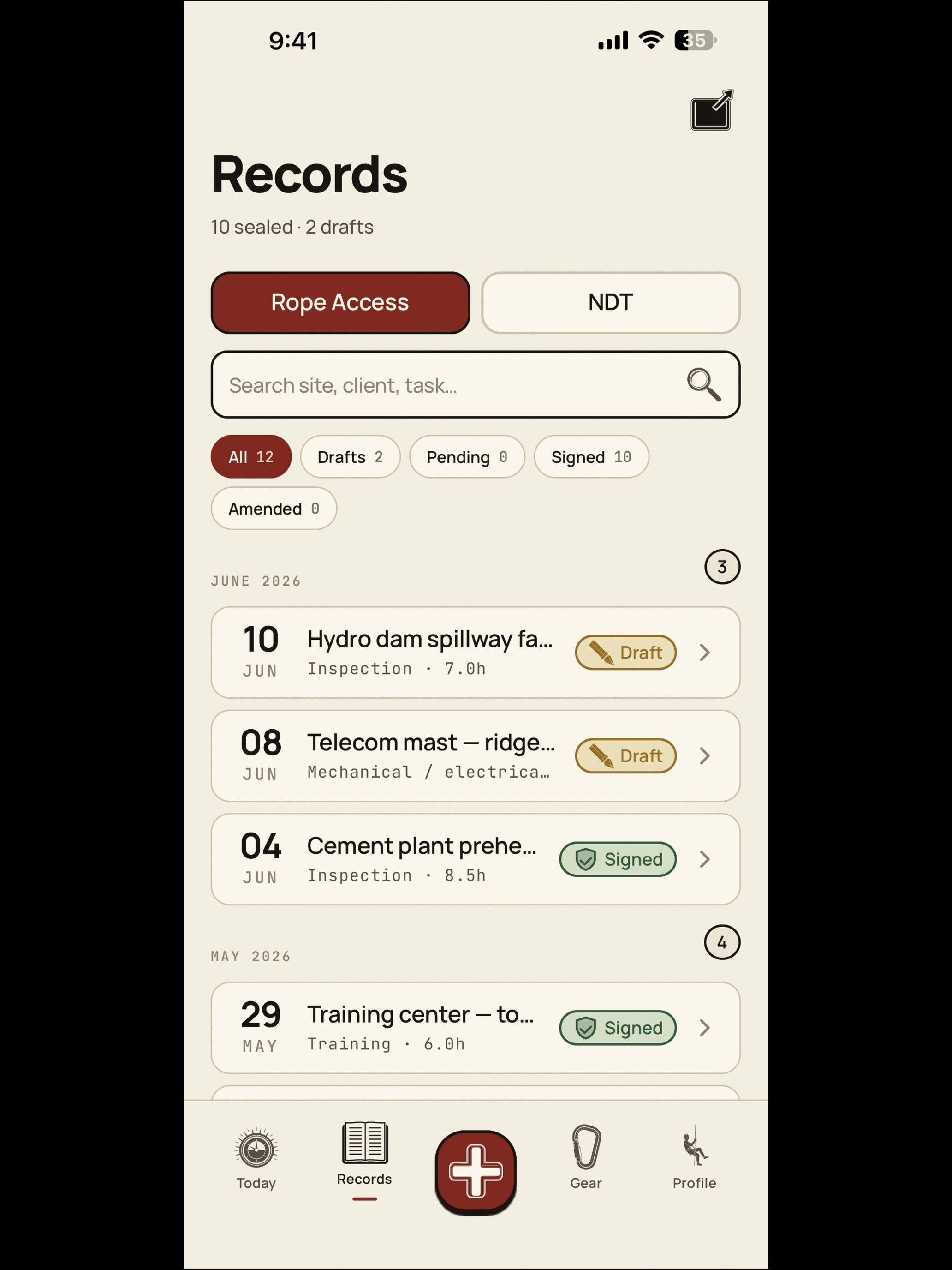 Rope Access Logbook screenshot 5