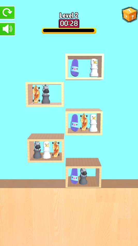 #8. Wall Shelf Sort 3D (iOS) Podle: Aziza Rahman