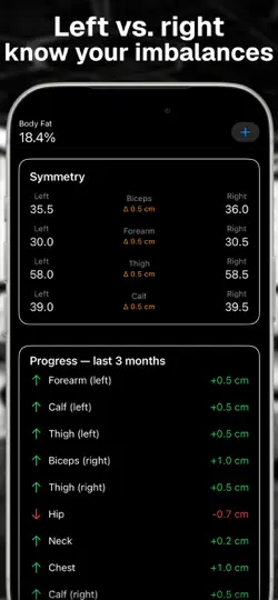 Screenshot von Körpermaße Pro auf dem iPhone 4