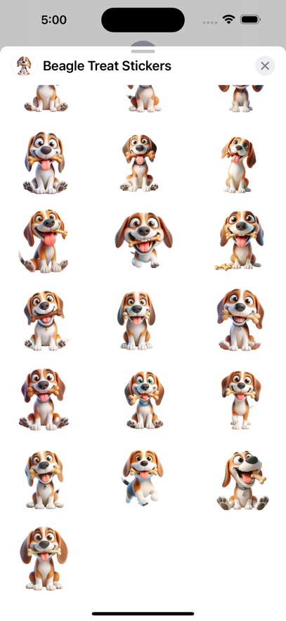 Beagle Treat Stickers