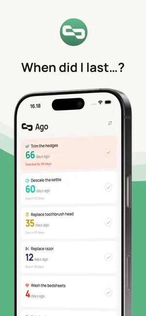 Ago: Last Time Tracker screenshot 1