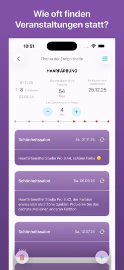 Screenshot von Wiederholtes Ereignis auf dem iPhone 1