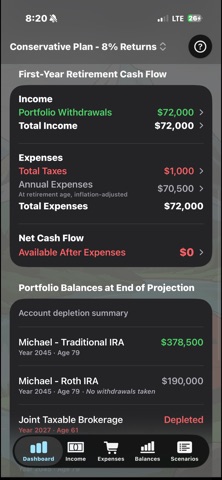 RetireScenarios Screenshot 2 of 3