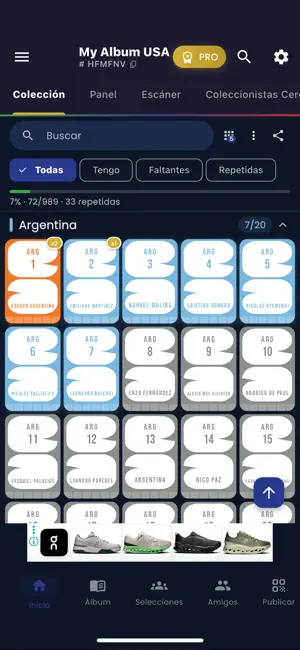 Figuritas Copa 2026 Album iPhone screenshot 1