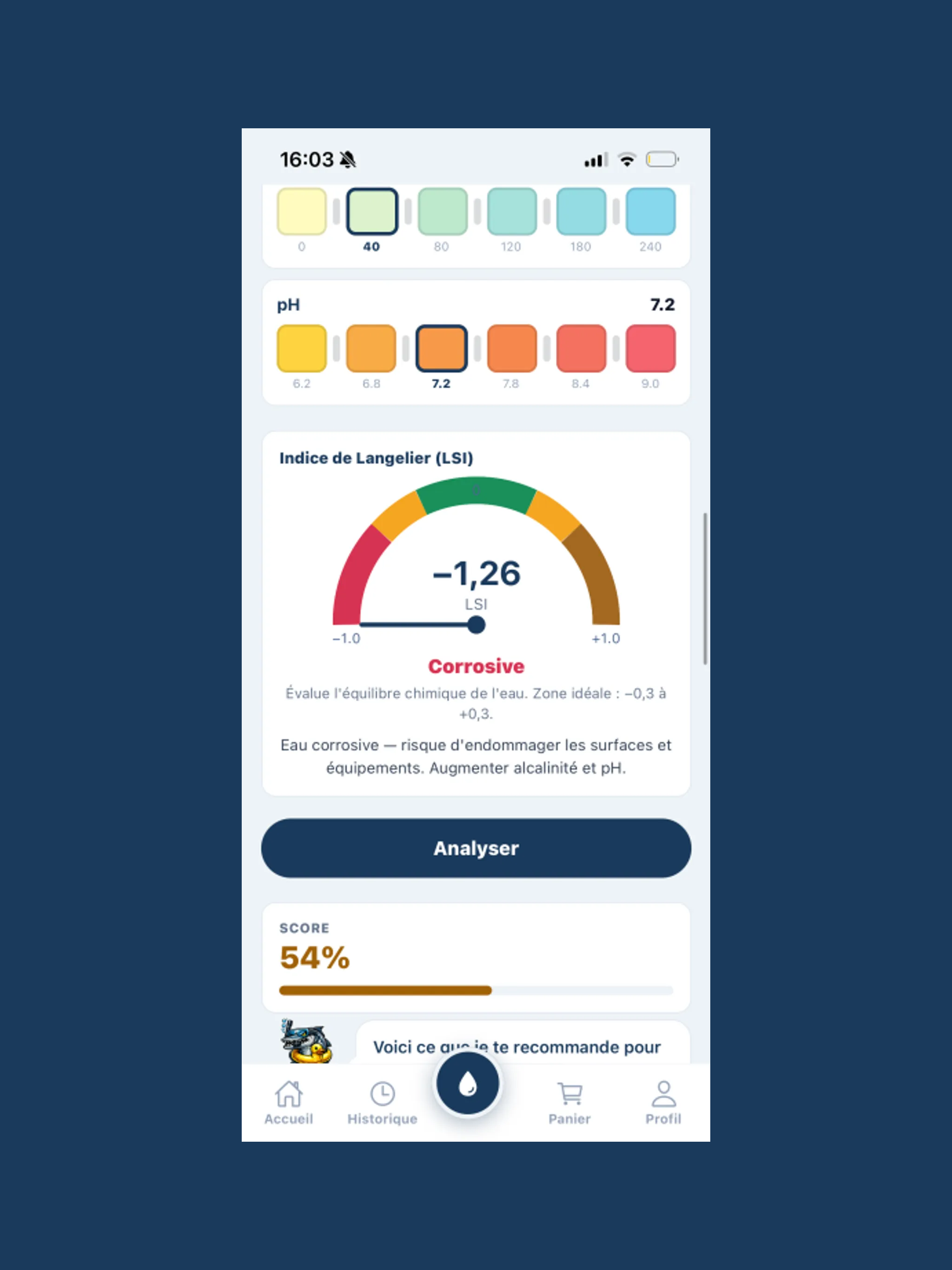 Barracuda Water analyzer screenshot 11