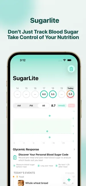 SugarLite|Diabetes Log Tracker screenshot 1