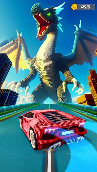 Car vs Blocky Monster 3D Screenshot