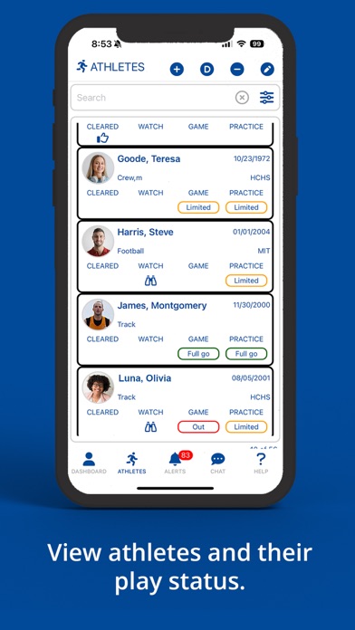 SportsWare Mobile Screenshot