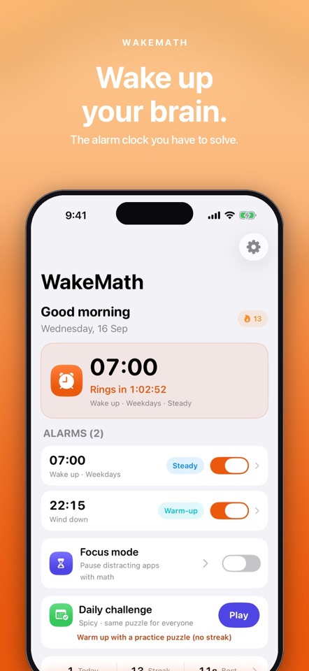 Wake Math — Math Alarm screenshot 5