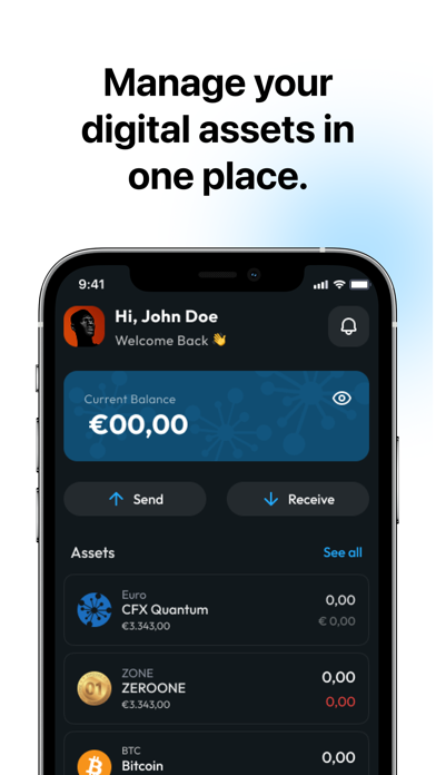 Screenshot #2 pour CFX Quantum ZEROONE Wallet