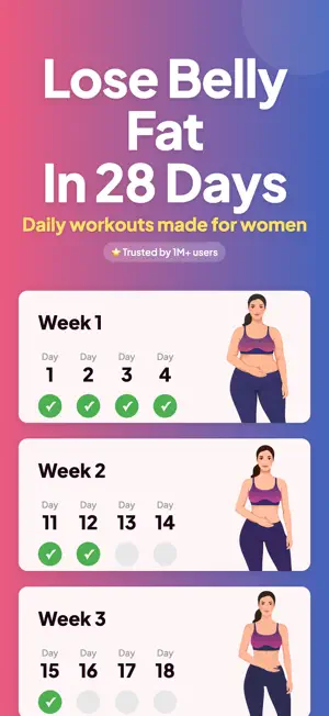 Fitness Women: 28 days workout screenshot 1