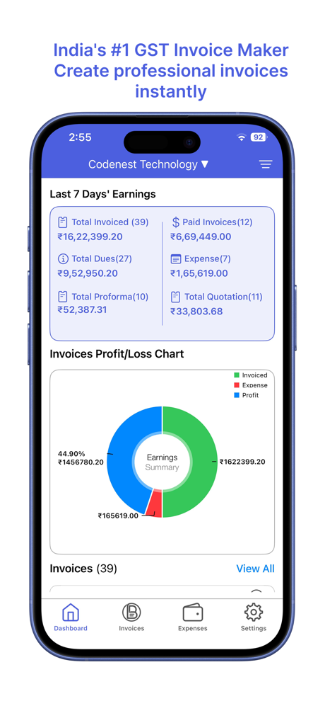 BillNama: Invoice, GST billing screenshot 2