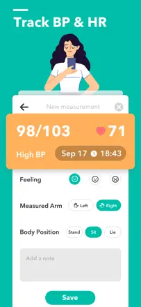 Blood Pressure App ++ : capture d’écran 2 sur 4