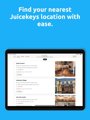 Juicekeys Order iPad screenshot
