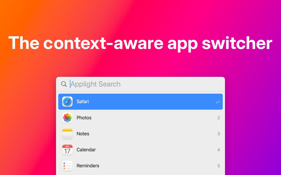 #1. Applight – Smart App Switcher (macOS) 게시자: Seungwoo Choe