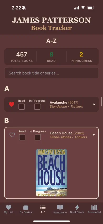 James Patterson Book Tracker screenshot 4