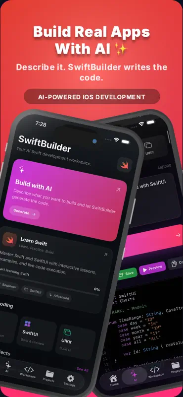 SwiftBuilder: AI Code Studio screenshot 1 of 10