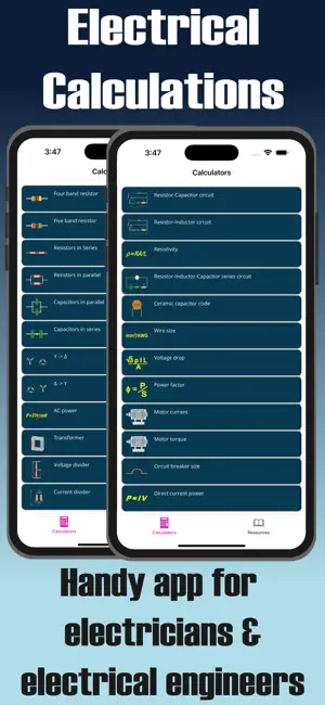 Electrical & Solar Calculator screenshot 1