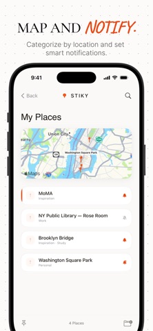 STIKY: Location Notes iPhone screenshot