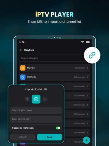 Live TV - IPTV Player iPad screenshot