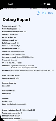 Instrument Voice Control screenshot