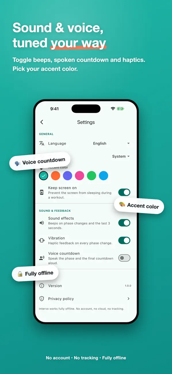 Screenshot #3 pour Intervo: HIIT Tabata Timer