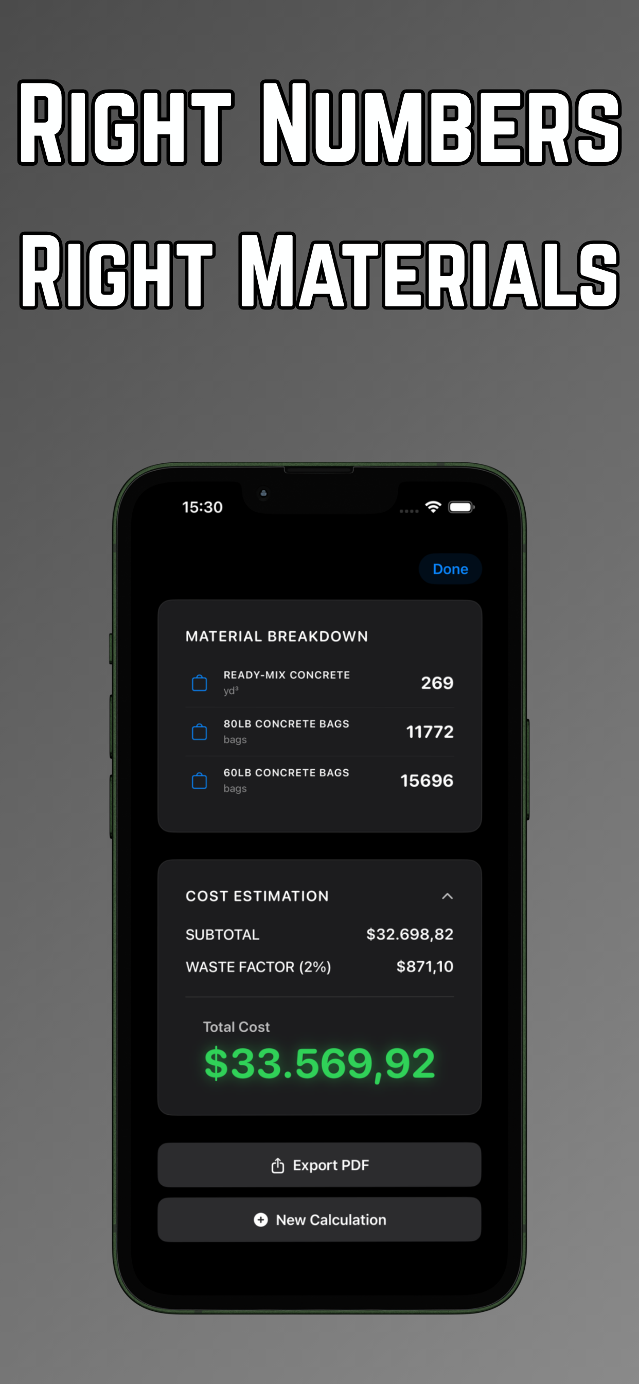 Construction Calculator ConPro