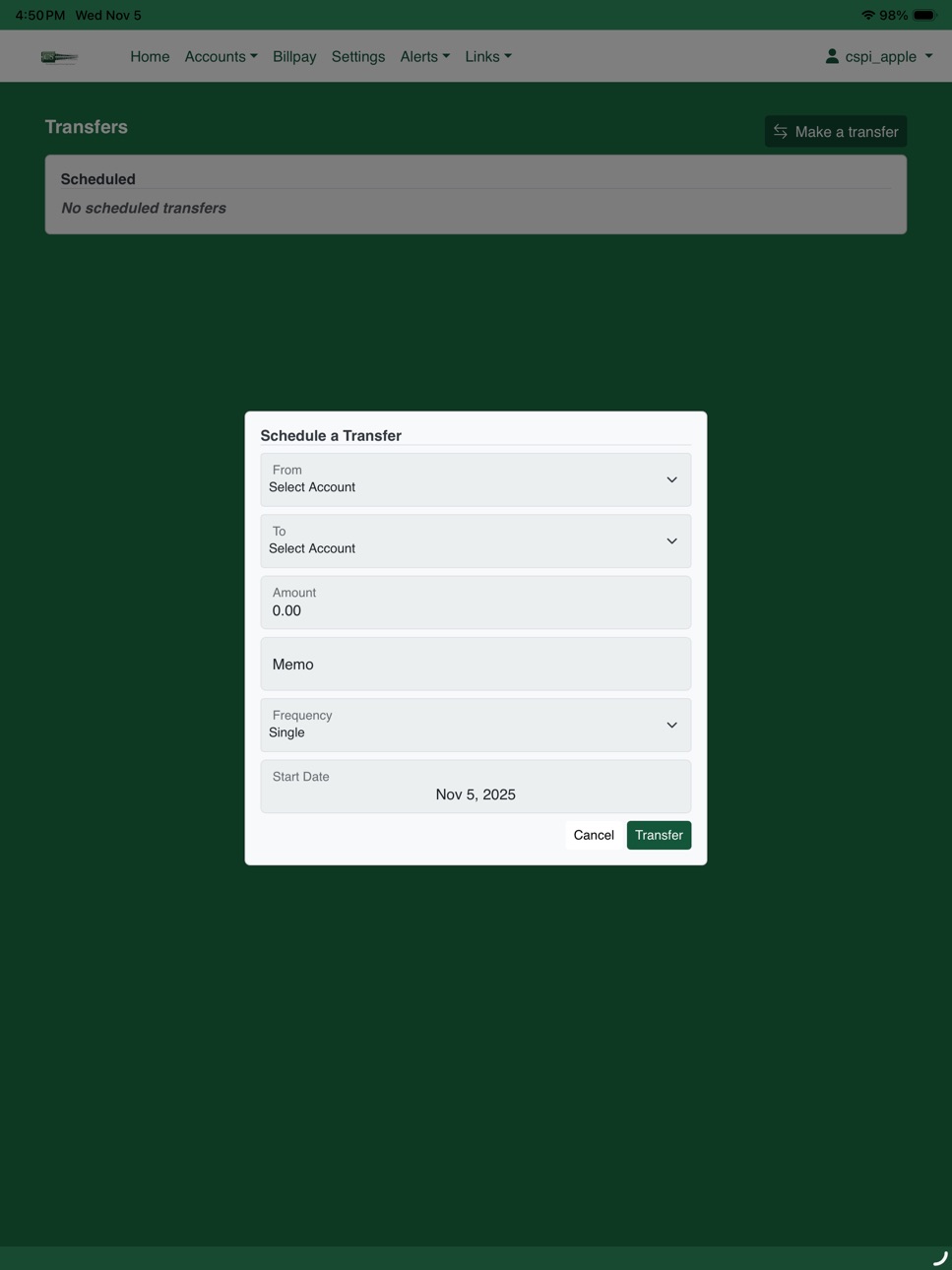 iPad screenshot