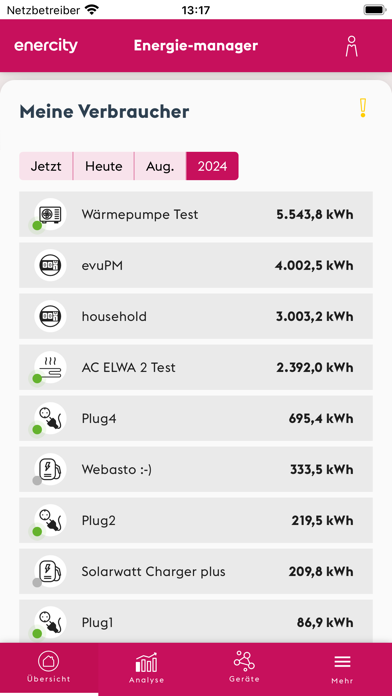 enercity Energiemanager Screenshot