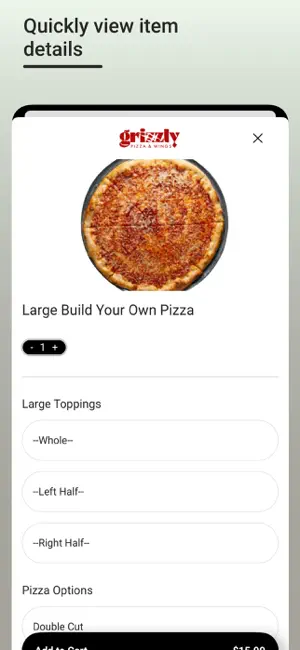 Grizzly Pizza & Wings screenshot 4