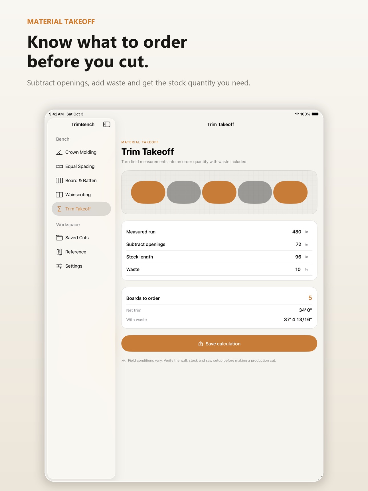 Screenshot 9 of TrimBench – Finish Carpentry