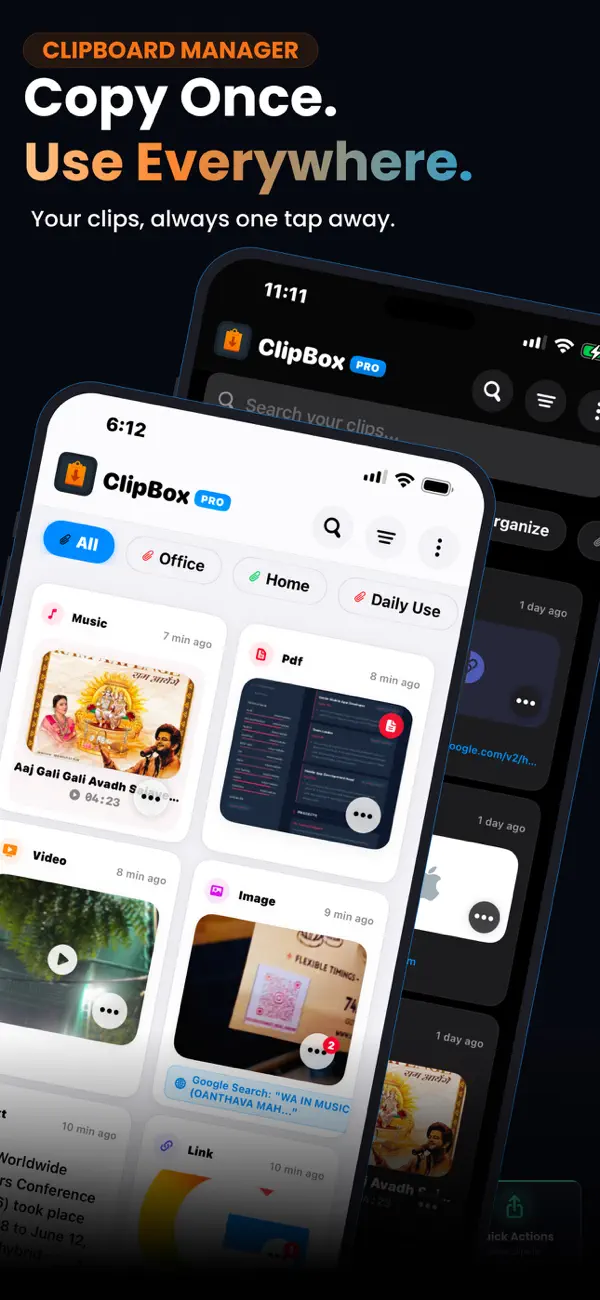 Screenshot #1 pour ClipBox: Presse-papiers