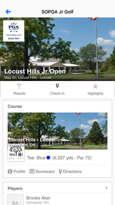 Southern Ohio PGA Jr Tour Screenshot