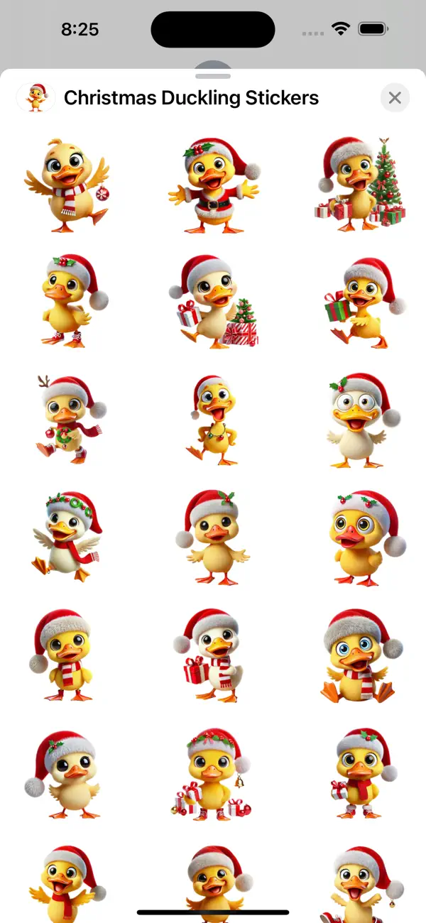 Screenshot #1 pour Christmas Duckling Stickers