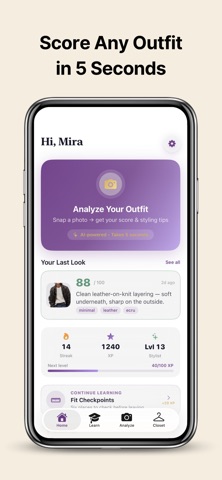 DressCode: AI Outfit Stylist iPhone screenshot