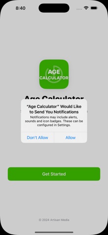 Age Calculator & Storer screenshot