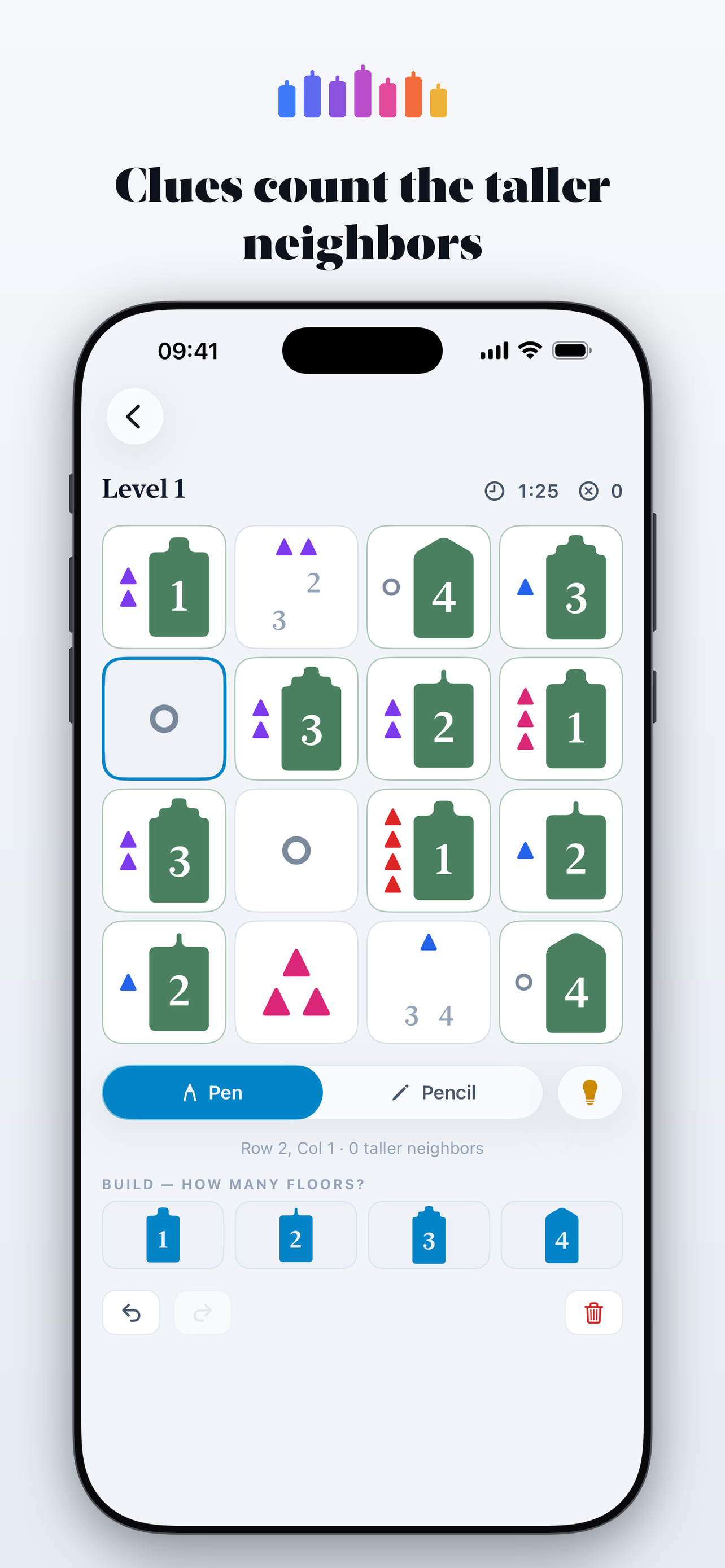 Highrise - A Logic Number Game screenshot 3