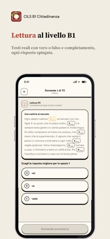 CILS B1 Cittadinanza: Italian iPhone screenshot