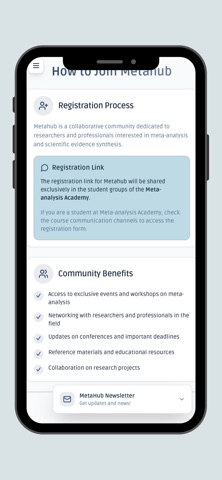 MetaHub: Meta-Analysis Academy iPhone screenshot