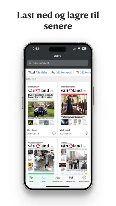 Vårt Land E-avis iPhone-skjermbilde 5