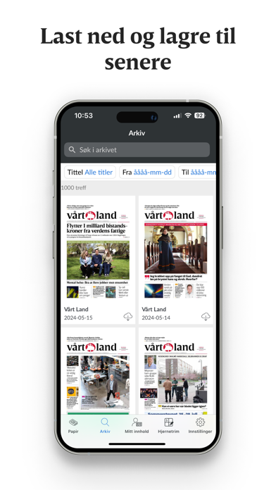 Vårt Land e-avis Screenshot