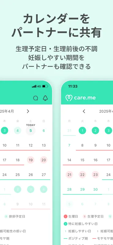 生理・PMSの共有アプリ ケアミー screenshot 4 of 8