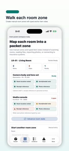 Home Inventory Claim Cards screenshot