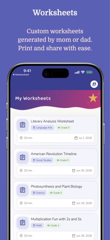 Homeschool Planner Student screenshot