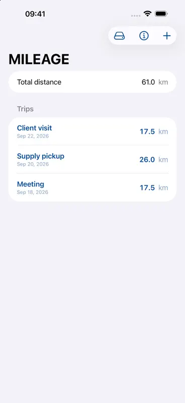MILEAGE – Manual Trip Log screenshot 1 of 1