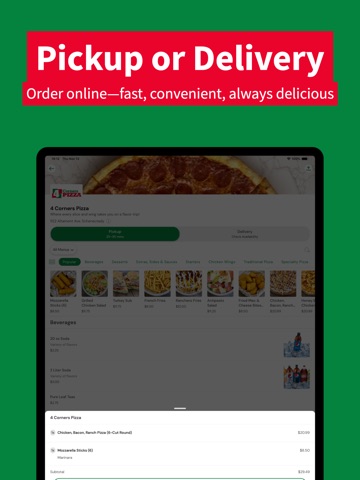 4 Corners Pizza Schenectady iPad screenshot