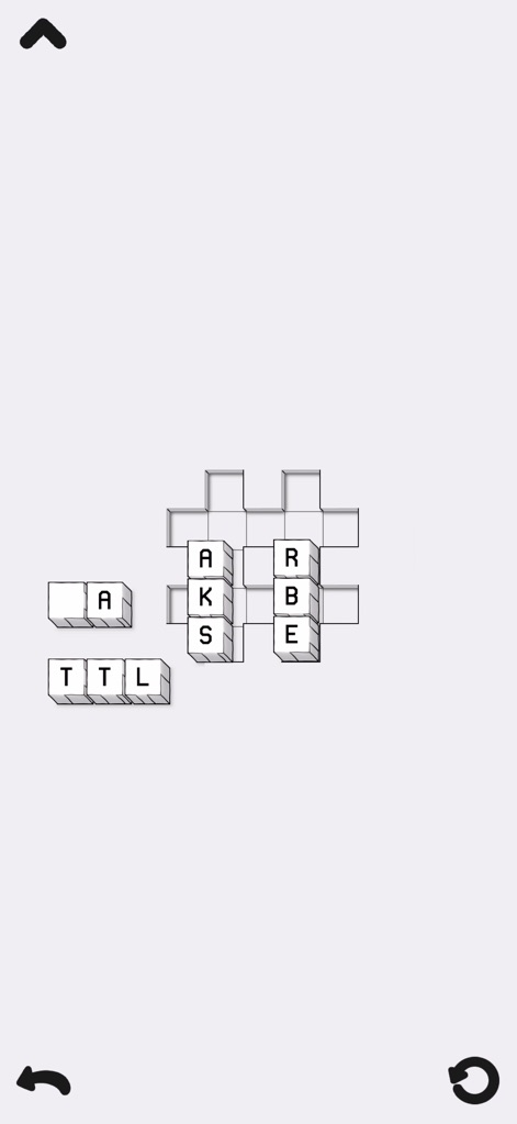 LOK Digital - Cet outil met en évidence l'élégance du design minimaliste, présentant des blocs de lettres épurés disposés sur une grille subtile, invitant les utilisateurs à une réflexion spatiale et logique pour résoudre les puzzles.