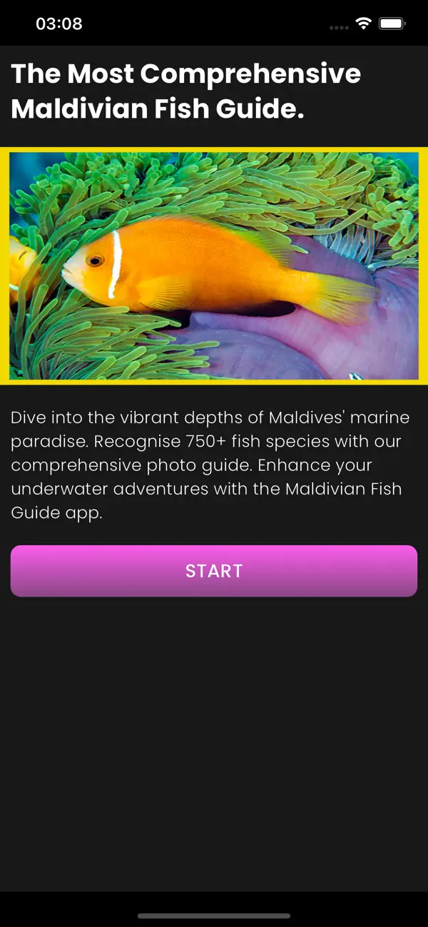 Screenshot #1 pour Maldivian Fish Guide